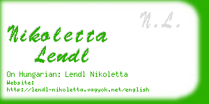 nikoletta lendl business card